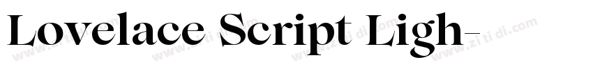 Lovelace Script Ligh字体转换